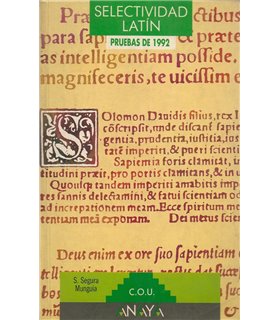 Selectividad Latín. Pruebas de 1992